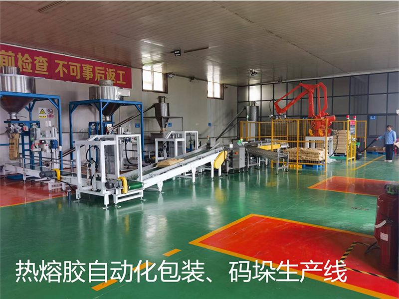 熱熔膠自動化包裝、碼垛生產(chǎn)線